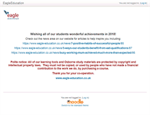 Tablet Screenshot of moodle.eagle-education.co.uk